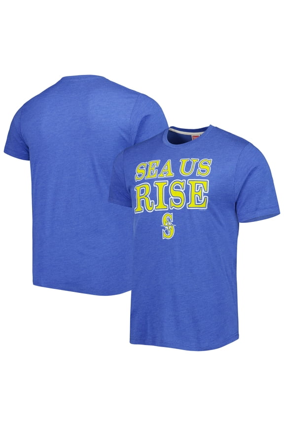 Men's Homage Royal Seattle Mariners Hyper Local Tri-Blend T-Shirt
