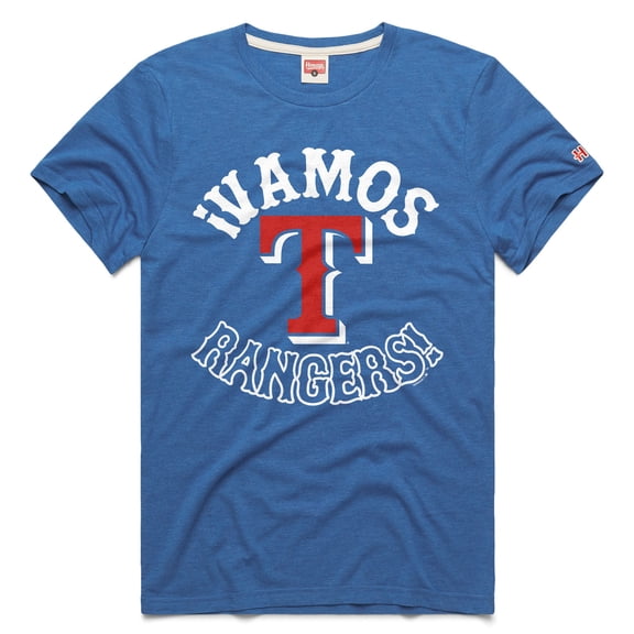Men's Homage  Royal Texas Rangers Vamos Tri-Blend T-Shirt