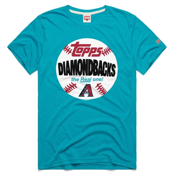 Men's Homage Teal Arizona Diamondbacks MLB x Topps Baseball The Real One Tri-Blend T-Shirt