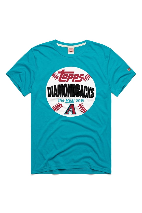 Men's Homage Teal Arizona Diamondbacks MLB x Topps Baseball The Real One Tri-Blend T-Shirt