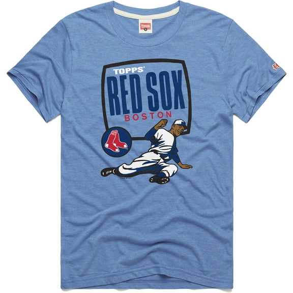 Men's Homage x Topps Light Blue Boston Red Sox Tri-Blend T-Shirt