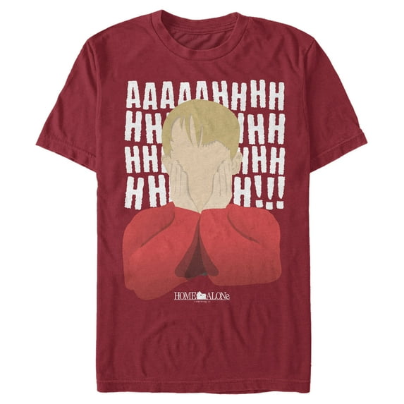 Men's Home Alone Kevin Ahhh Silhouette Graphic Tee Cardinal Small