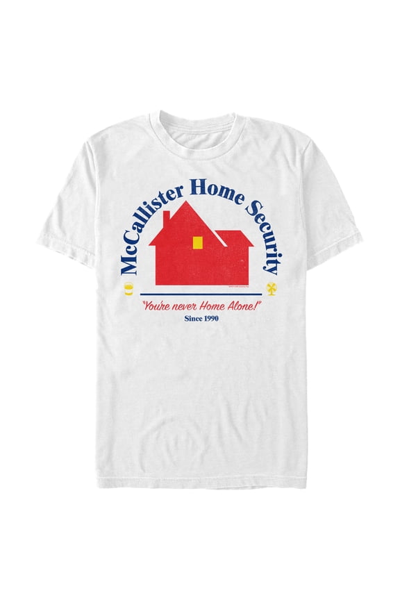 Men's Home Alone McCallister Home Security Graphic Tee White Large
