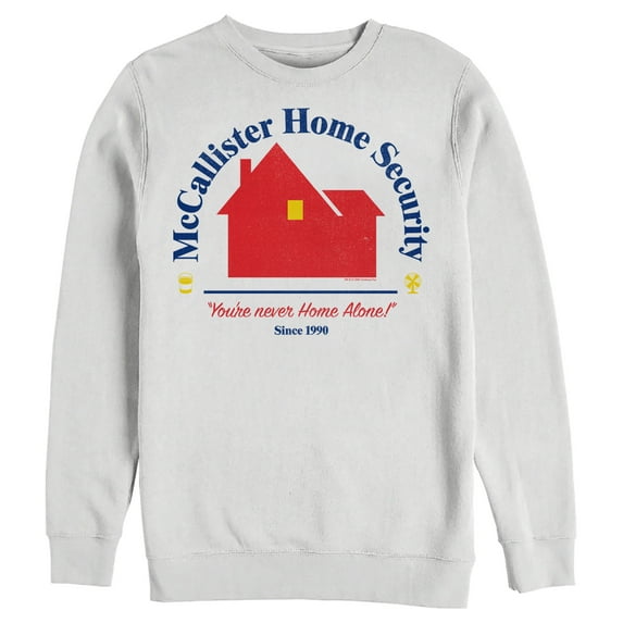 Men's Home Alone McCallister Home Security Sweatshirt White 2X Large