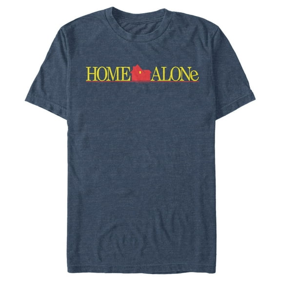 Men's Home Alone Movie Logo  Graphic Tee Navy Blue Heather 2X Large