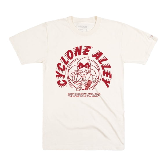 Men's Homefield Cream Iowa State Cyclones Basketball Vintage T-Shirt