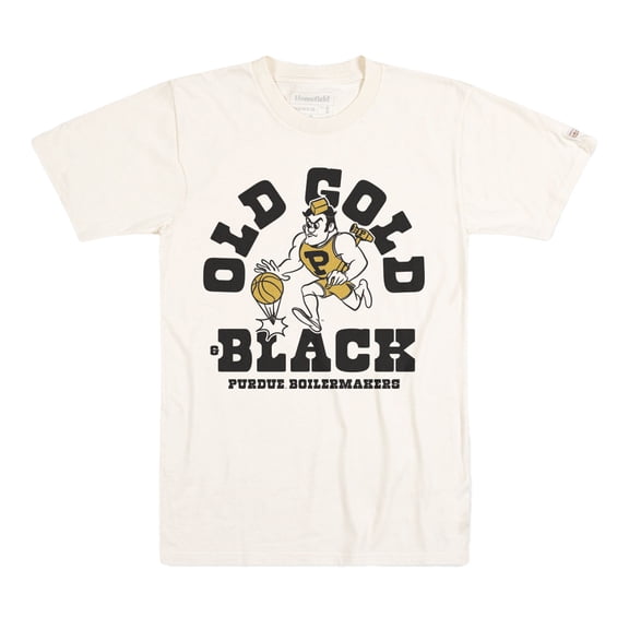 Men's Homefield Cream Purdue Boilermakers Basketball Vintage T-Shirt