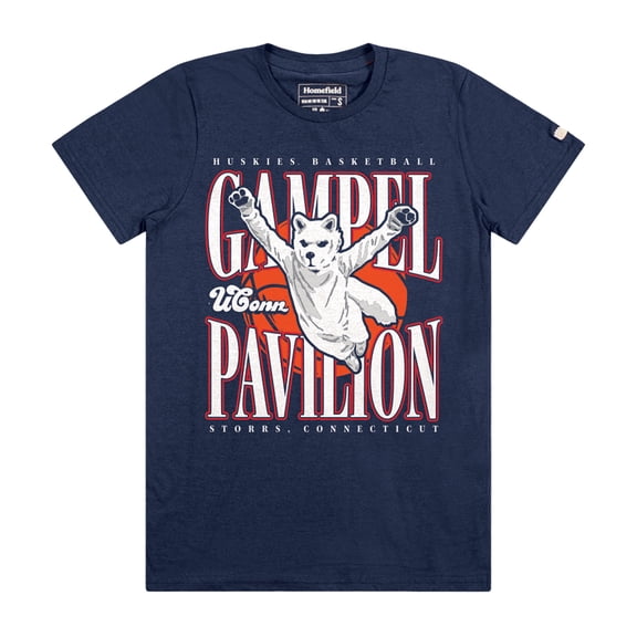 Men's Homefield Navy UConn Huskies Basketball Vintage T-Shirt