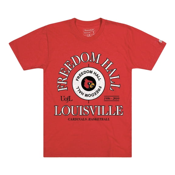Men's Homefield Red Louisville Cardinals Basketball Vintage T-Shirt