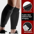 thumbnail image 1 of Men's Honeycomb Compression Shin Guard Sleeves Pair Protective Calf Pads Cover For Soccer Football Rugby Sports Shock Absorbing Legging Guards Durable Elastic Fit For Training And Games(Black L), 1 of 5