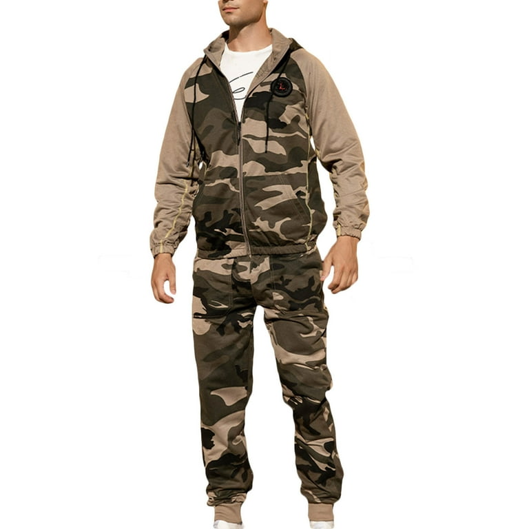 Camouflage Long-Sleeved Hooded Zipper Jacket Camouflage Long-Sleeved Hooded Zipper Jacket