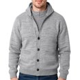 thumbnail image 1 of Men's Hooded Cardigan Sweater Button Front Knit Long Sleeve Casual Jacket, 1 of 5