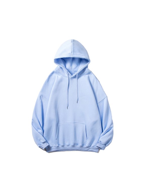 Men's Hooded Crewneck Sweatshirt Base Layer Long Sleeve T Shirt Casual Pullover Fitted Top Size M