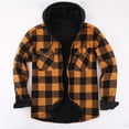 thumbnail image 1 of TANSILING Men's Hooded Flannel Shirt Jacket Fleece Lined Plaid Warm Casual Coat, 1 of 5