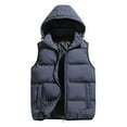 thumbnail image 1 of Men's Hooded Puffer Vest Sleeveless Zip Up Padded Jackets Coat Lightweight Quilted Gilet with Pockets, 1 of 4