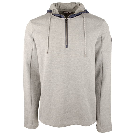 Men's Hooded Quarter Zip Pullover-AM-Small