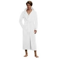 thumbnail image 1 of Men's Hooded Robe Nightwear Kimono Bathrobe Warm Long Home Clothing,S-5XL, 1 of 4