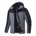 thumbnail image 1 of Men's Hooded Softshell Jacket Waterproof Insulated Windbreaker Winter Warm Fleece Lined Rain Shell Jacket, 1 of 1