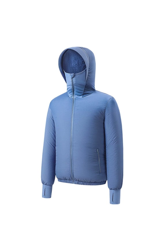 Men's Hooded Sunscreen Clothes Couple Model With Fan Air Conditioning Clothing Heat Outdoor Fishing Tops puffer jacket men