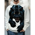 thumbnail image 1 of Men's Hooded Sweatshirt 3D Digital Print Black Panther Pattern Trendy Loose Pullover Casual Sports Top Spring Autumn New Street Fashion Jacket Long Sleeve Men's Sportswear Sweatshirt, 1 of 5