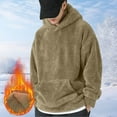 thumbnail image 1 of Men's Hooded Sweatshirt with Fleece Lining, Warm Pullover Hoodie for Cold Weather, Featuring Kangaroo Pocket and Adjustable Drawstring, Slim Fit Design Ideal for Winter Sports and Casual Wear, 1 of 8