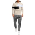 thumbnail image 1 of Men’s Hooded Sweatshirt and Jogger Pants Set Casual Long Sleeve Pullover Top with Drawstring Waistband Athletic Tracksuit Outfit, 1 of 4