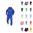 thumbnail image 1 of Men's Hooded Sweatshirt and Jogger Set, Casual Pullover Tracksuit with Letter Print, 2 Piece Outfit for Daily Wear, Gym, Running, Street, 1 of 4