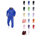 thumbnail image 1 of Men's Hooded Sweatshirt and Jogger Set, Casual Pullover Tracksuit with Letter Print, 2-Piece Sweat Suit for Daily Wear, Gym, Running, Street Outfit, 1 of 4