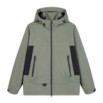 Men's Hooded Waterproof Windbreaker Lightweight Raincoat with Hood Full Zip Outdoor Hiking Pockets Jacket Men (Green 3XL)