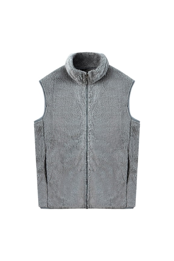 Men's Hooded Winter Cotton-padded Jacket Thickened Thermal Jacket Outdoor Zipper Lamb Fleece Jacket