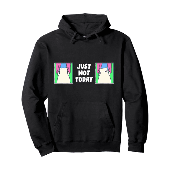 Men's Hoodie, Casual Not Today Funny Hoody Sweatshirts,Long Sleeve Sweater, Loose Fit