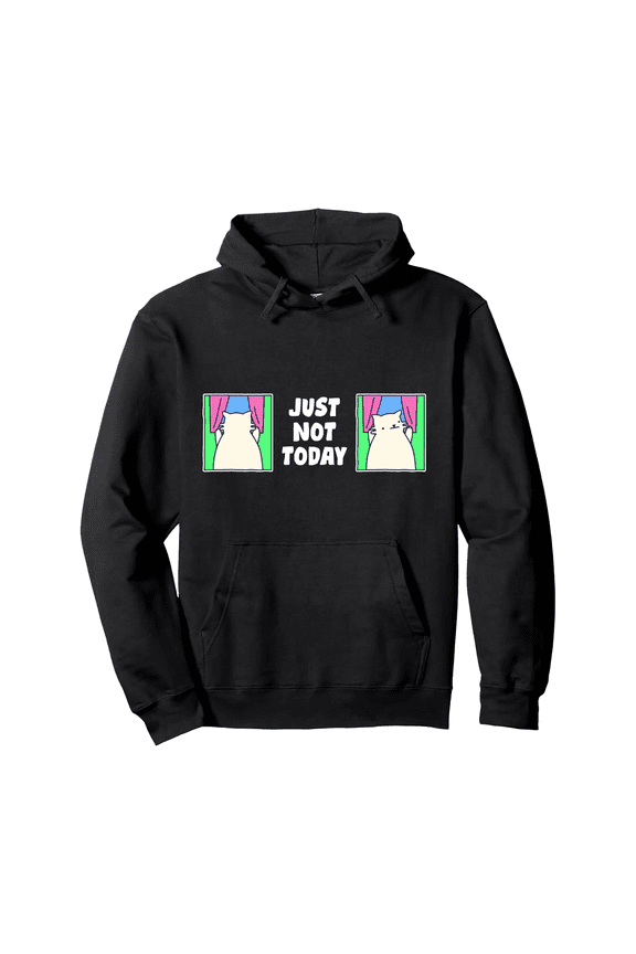 Men's Hoodie, Casual Not Today Funny Hoody Sweatshirts,Long Sleeve Sweater, Loose Fit