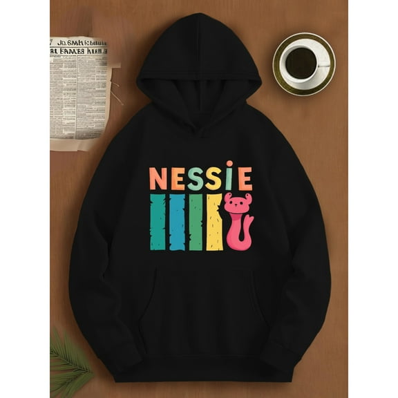 Men's Hoodie, Colorful Monster Pattern, Autumn and Winter Sweatshirt