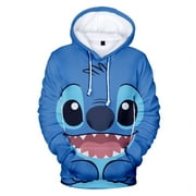 QINGY Men's Hoodie Jacket Hooded Graphic Lilo and Stitch Print Casual Daily Sports 3D Print Thicken Basic Casual Winter Clothing Apparel Hoodies,Children-100,#05