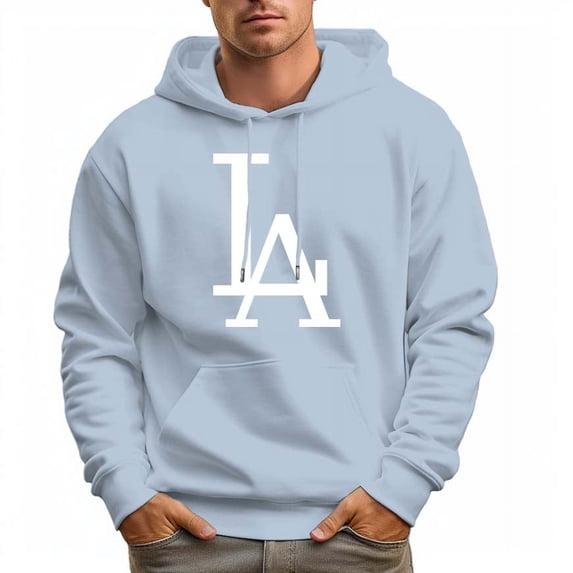 Men's Hoodie LA Pattern Midweight Sweatshirt Pullover