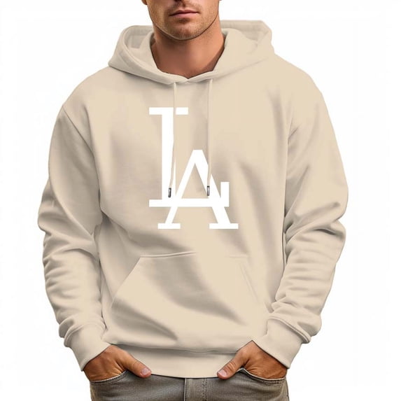 Men's Hoodie LA Pattern Midweight Sweatshirt Pullover