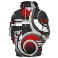 thumbnail image 1 of Men's Hoodie Loose Fit Running Sweatshirt for Men Long Sleeve Drawstring Hood Kangaroo Pocket Red 2XL, 1 of 3