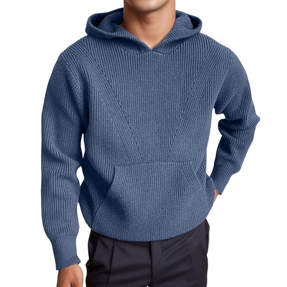 Men's Hoodie Men's Hoodies And Sweatshirts Thick Warm Hooded Knit Sweater For Men Comfortable And Stylish Pullover For All Seasons
