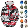 thumbnail image 1 of Men's Hoodie Non Positioning Camouflage Printed Pullover Casual Loose Long Sleeved Top Sweatshirts, 1 of 5