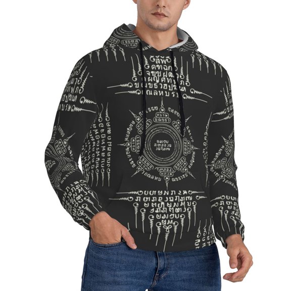 Men's Hoodie Pullover Casual Hooded Sweatshirt 3D, Muay Thai Sacred Symbol