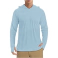 thumbnail image 1 of Men's Hoodie Pullover Sun UPF 50+ UV Protection Long Sleeve Fishing Hiking Jacket Tops Father's Gift, 1 of 8