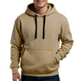 thumbnail image 1 of Men’s Hoodie Sweatshirt Warm Fleece Lined Hooded Jacket With Adjustable Drawstring and Kangaroo Pocket Green,Size M-3XL, 1 of 4