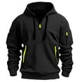 thumbnail image 1 of Men's Hoodie Sweatshirt Zipper Arm Pocket Cardigan Fall Winter Men Sports Large Size Casual Hoodie,Size M-5XL, 1 of 5