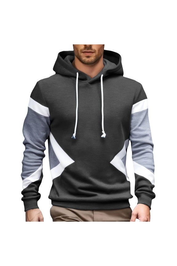 Men's Hoodie Sweatshirts for Men - Young Mens Hoodies Pullover - Casual Streetwear Loose Fit Long Sleeve Hooded Sweatshirt for Men - Moisture-Wicking Apparel for Teens and Adults M Gray