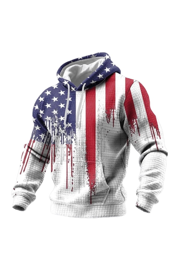 Men's Hoodie USA 250Th Anniversary Hoodie Patriotic American Flag Shirt 4Th Of July Sweatshirt #05