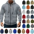thumbnail image 1 of Men's Hoodie With Zipper Fashionable Long Sleeve Hooded Sweatshirts Top Casual Sports Pullover Pocket Top Men's Hoodie, 1 of 3