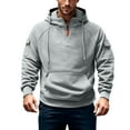 thumbnail image 1 of Men's Hoodie With Zipper Fashionable Long Sleeve Hooded Sweatshirts Top Casual Sports Pullover Pocket Top Men's Hoodie, 1 of 7