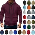 thumbnail image 1 of Men's Hoodie With Zipper Fashionable Long Sleeve Hooded Sweatshirts Top Casual Sports Pullover Pocket Top Men's Hoodie, 1 of 3