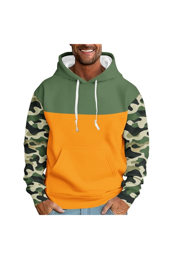 Men's Hoodies 4XL Big and Tall Camo Leisure Pullover Return Ancients Printed Sports Hooded Sweatshirts