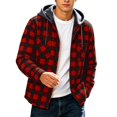 thumbnail image 1 of Men's Hoodies Casual Pullover Hooded Sweatshirt Plaid with Pocket Hoodie Sweatshirt Long Sleeved Hooded Top Fall Outfits 2026, 1 of 7